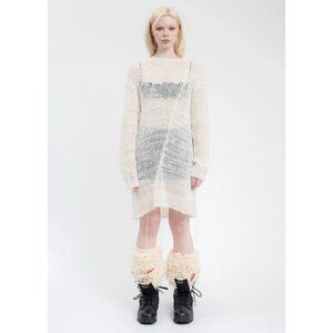 Doublet Upcycle Winder Yarn Pullover Limited 12/14 One Size White Sweater $790